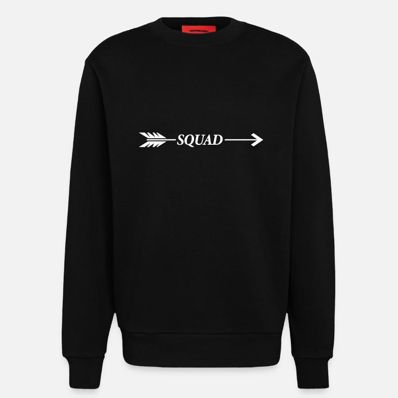 Flèche de l’escouade - Sweat bio décontracté fabriqué en UE - SOLID BLACK