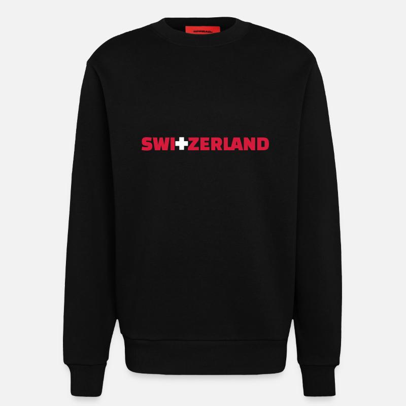 Schweiz - Sweatshirt - made by SPREAD  - SOLID BLACK