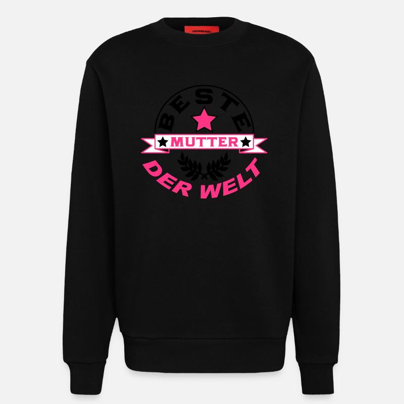 BESTE MUTTER DER WELT - Sweat bio décontracté fabriqué en UE - SOLID BLACK