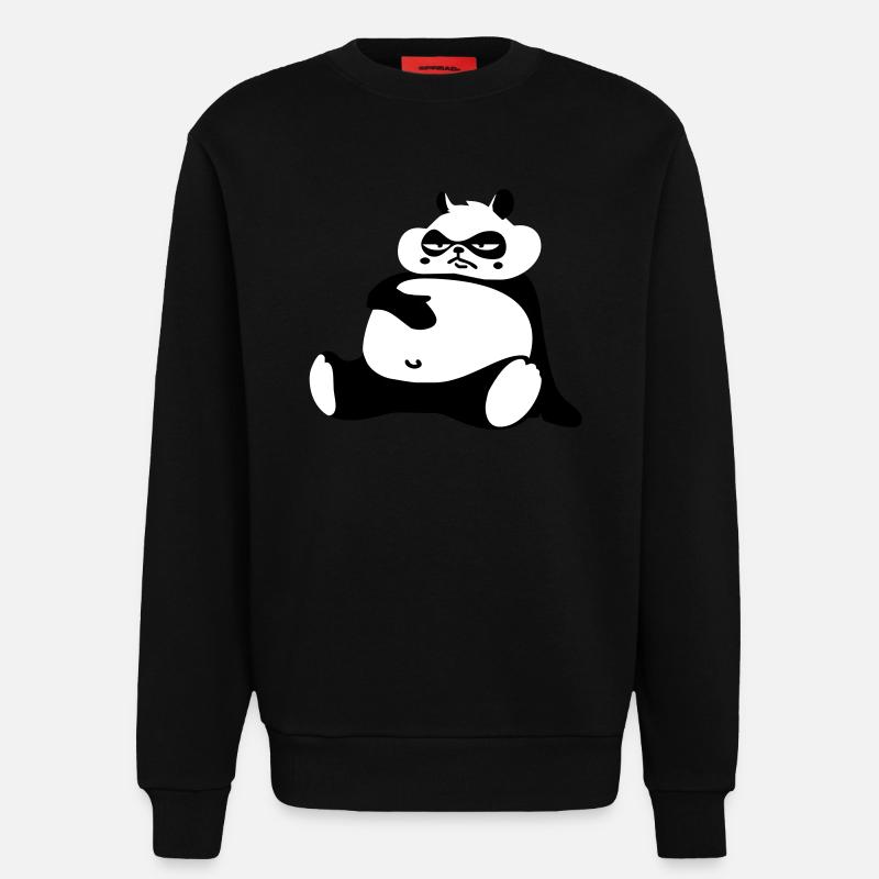Dicker Panda - Sweatshirt - made by SPREAD  - SOLID BLACK