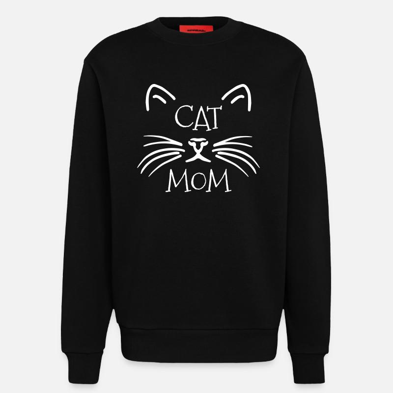 CAT MOM - mutter - Sweatshirt - made by SPREAD  - SOLID BLACK