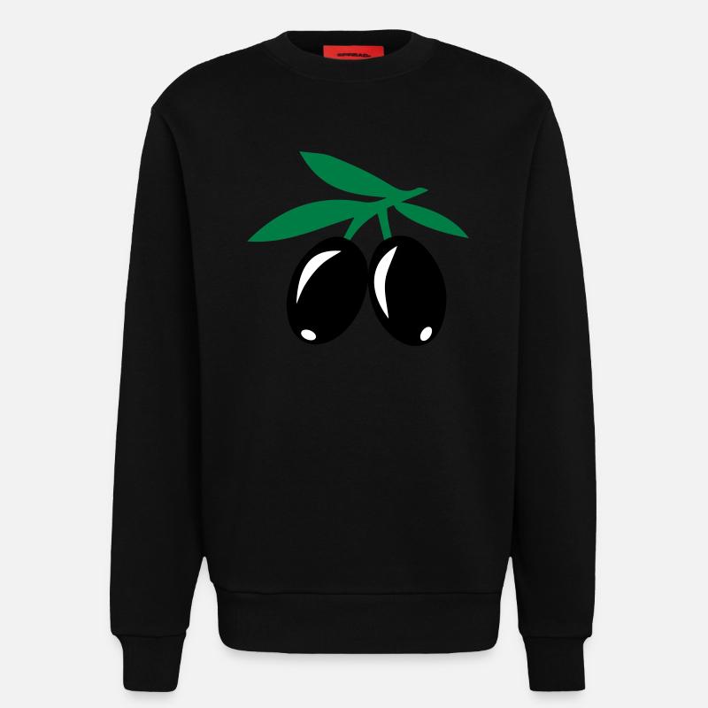 Oliven - Sweatshirt - made by SPREAD  - SOLID BLACK