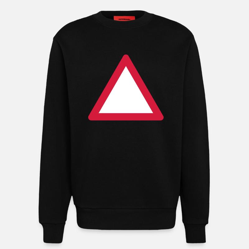 Blank Warning Triangle - Sweatshirt - made by SPREAD  - SOLID BLACK