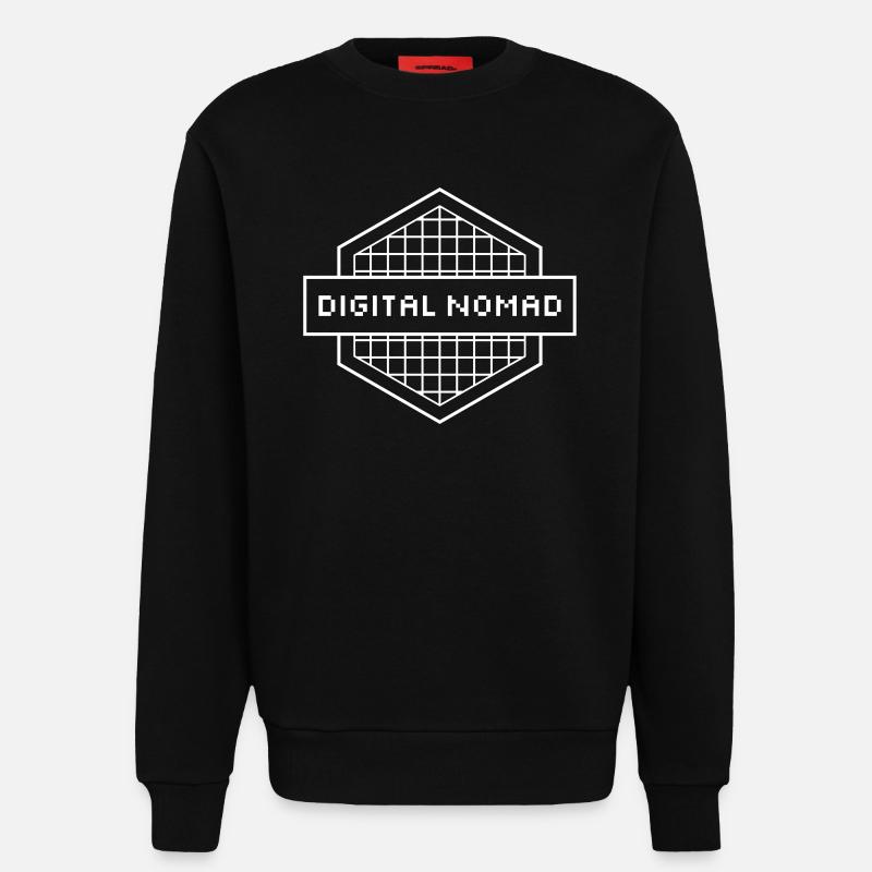 Digital Nomad - Digital Nomad - Sweatshirt - made by SPREAD  - SOLID BLACK