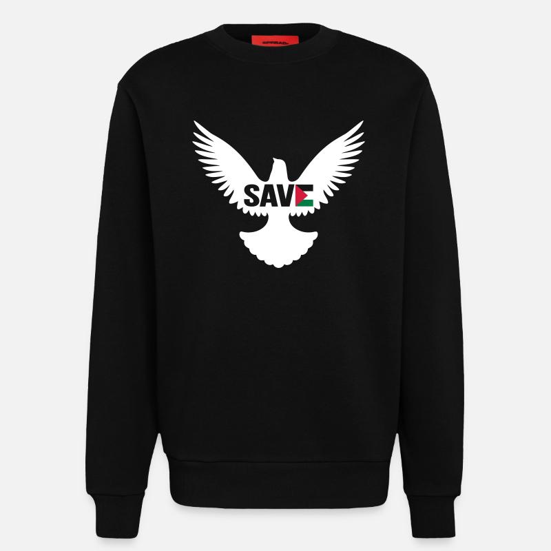 save2 - Sweat bio décontracté fabriqué en UE - SOLID BLACK