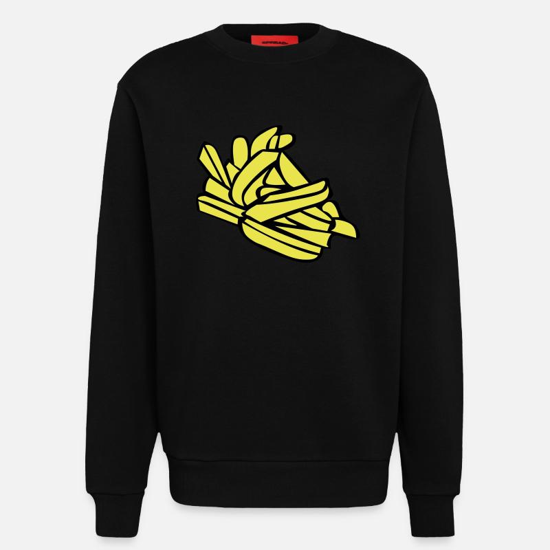 Pommes frites oder Chips - Sweatshirt - made by SPREAD  - SOLID BLACK