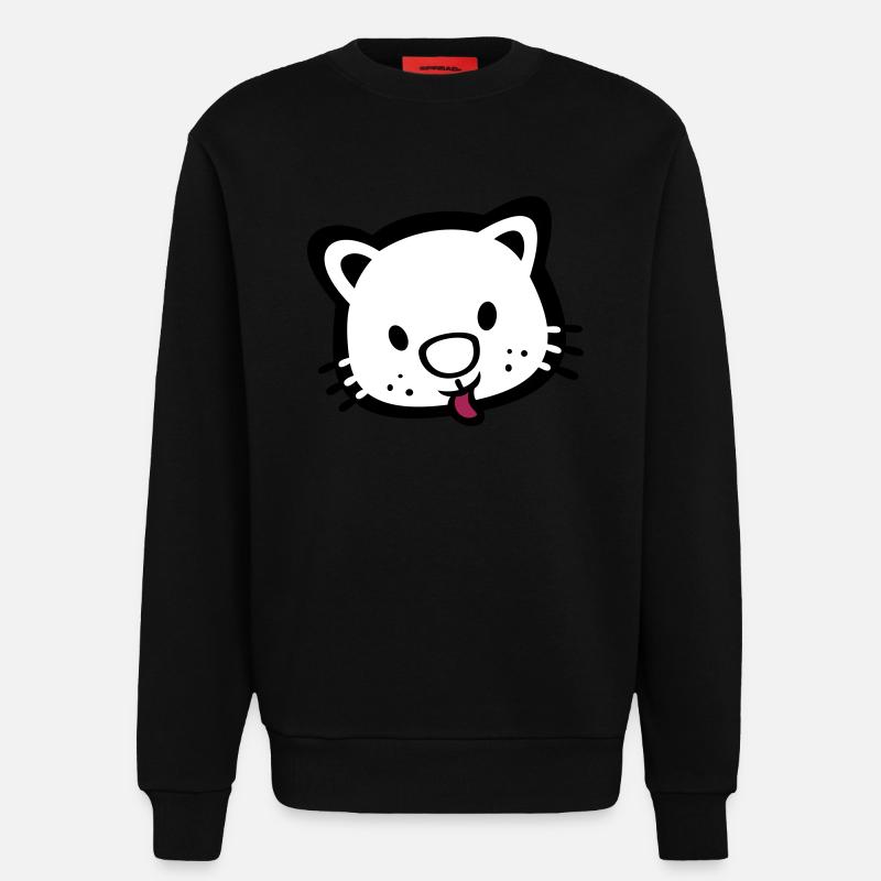 süßes Kätzchen Katze - Sweatshirt - made by SPREAD  - SOLID BLACK