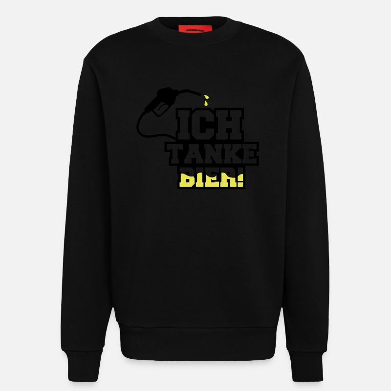 ich tanke bier - Sweatshirt - made by SPREAD  - SOLID BLACK
