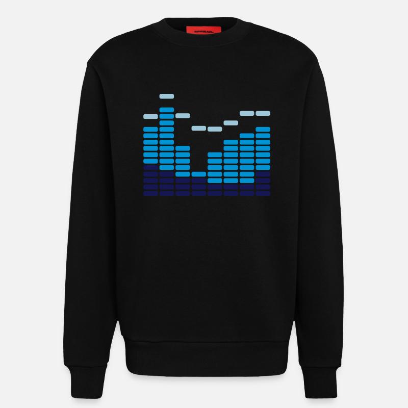 Equalizer blue - Sweatshirt - made by SPREAD  - SOLID BLACK