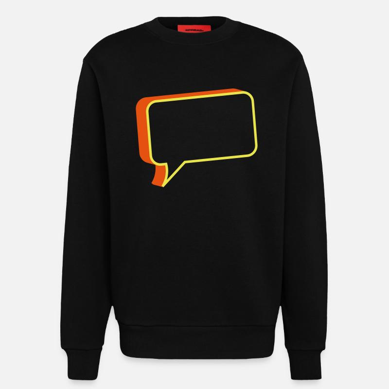 sprechblase 3d design - Sweatshirt - made by SPREAD  - SOLID BLACK
