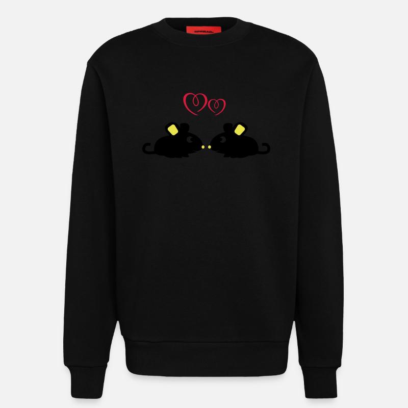 süße mäuse - Sweatshirt - made by SPREAD  - SOLID BLACK