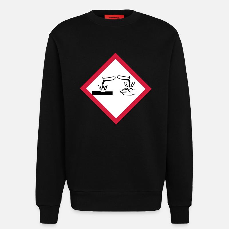 Gefahrstoffe ätzend - Sweatshirt - made by SPREAD  - SOLID BLACK