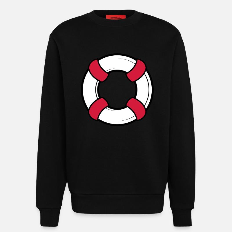 Rettungsring - Sweatshirt - made by SPREAD  - SOLID BLACK