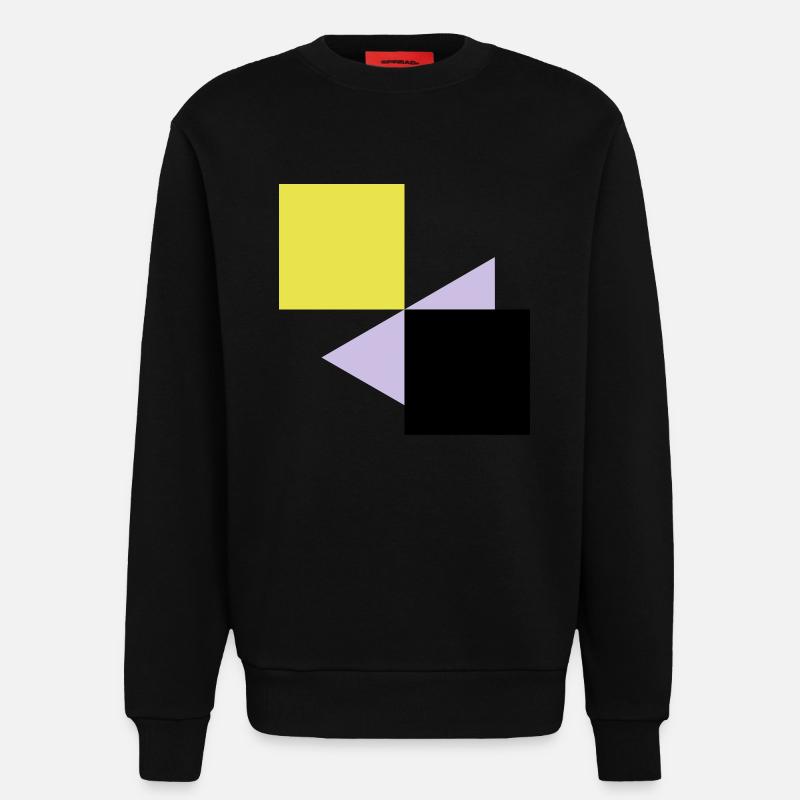 Abstrakte Quadrate - Sweatshirt - made by SPREAD  - SOLID BLACK
