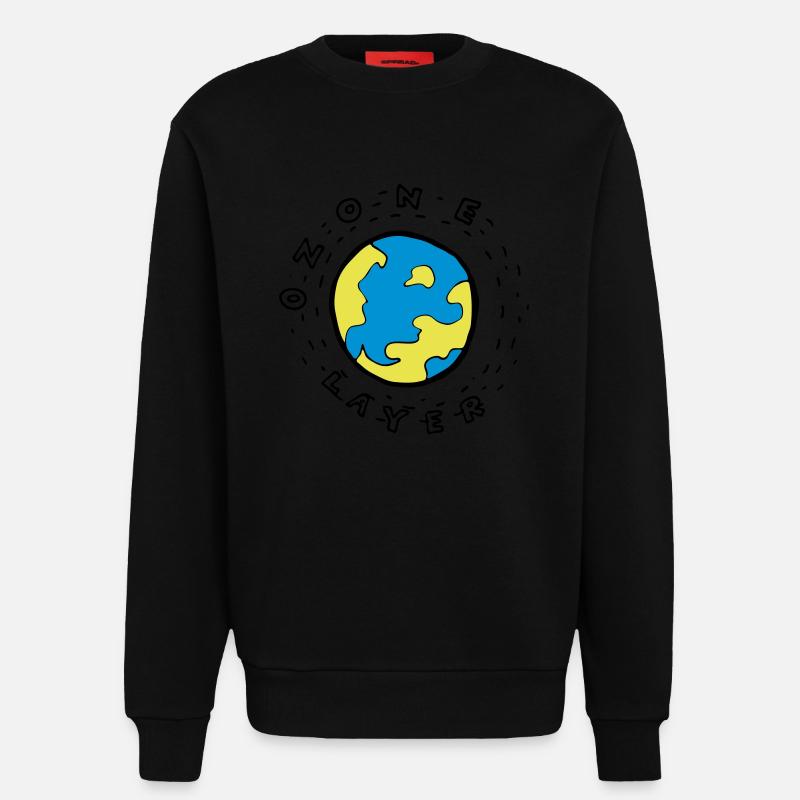 Earth's Ozone Layer Drawing - Sweatshirt - made by SPREAD  - SOLID BLACK