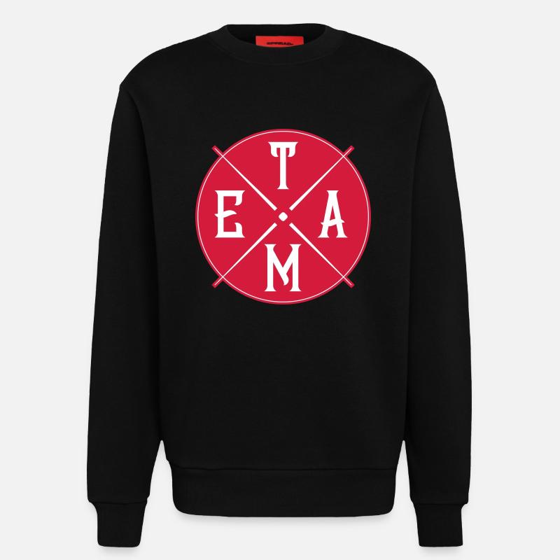 Cercle d’équipe - Sweat bio décontracté fabriqué en UE - SOLID BLACK