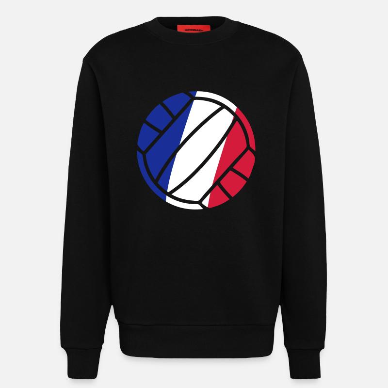 balle de volley-ball - Sweat bio décontracté fabriqué en UE - SOLID BLACK