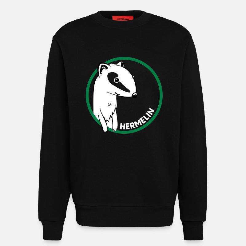 Hermelin - Sweatshirt - made by SPREAD  - SOLID BLACK