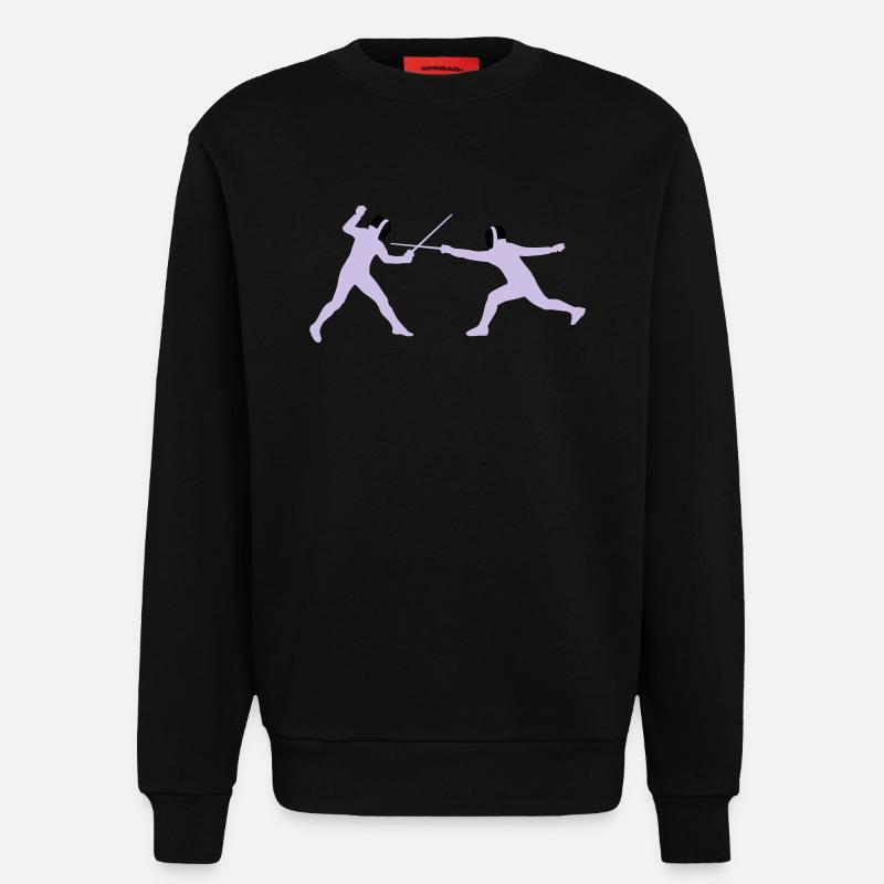 fechter_2c - Sweatshirt - made by SPREAD  - SOLID BLACK