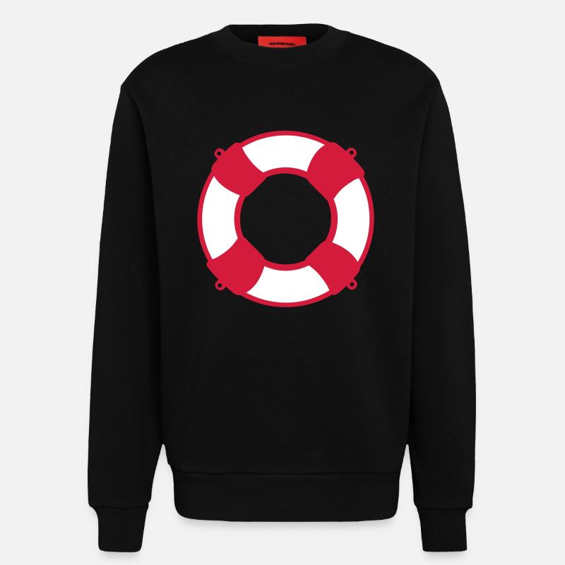 Rettungsring - Sweatshirt - made by SPREAD  - SOLID BLACK