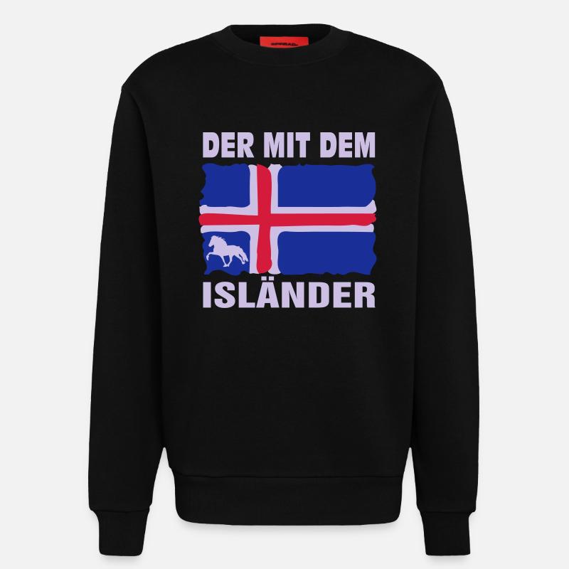 Der mit dem Isländer - Sweatshirt - made by SPREAD  - SOLID BLACK