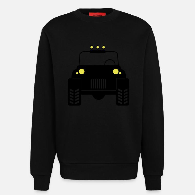 Off-road car 02 - Sweatshirt - made by SPREAD  - SOLID BLACK