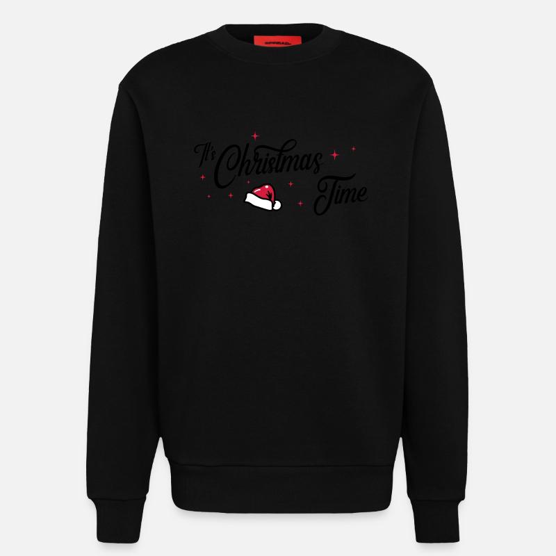 Période de Noël - Sweat bio décontracté fabriqué en UE - SOLID BLACK