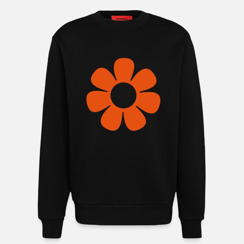 1_fleur_70 - Sweatshirt - made by SPREAD  - SOLID BLACK