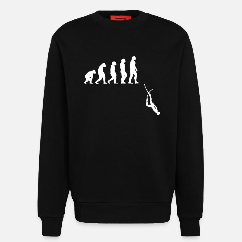Évolution de l'apnée plongée - Sweat bio décontracté fabriqué en UE - SOLID BLACK