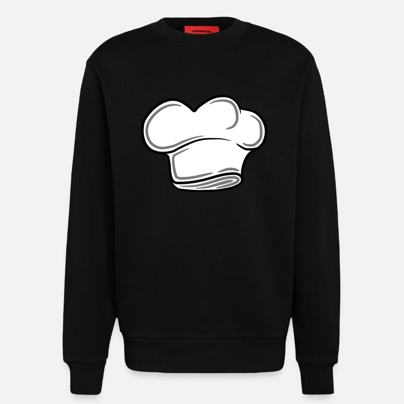 Chefkoch Lustig Smiley Mustache Bart - Sweatshirt - made by SPREAD  - SOLID BLACK