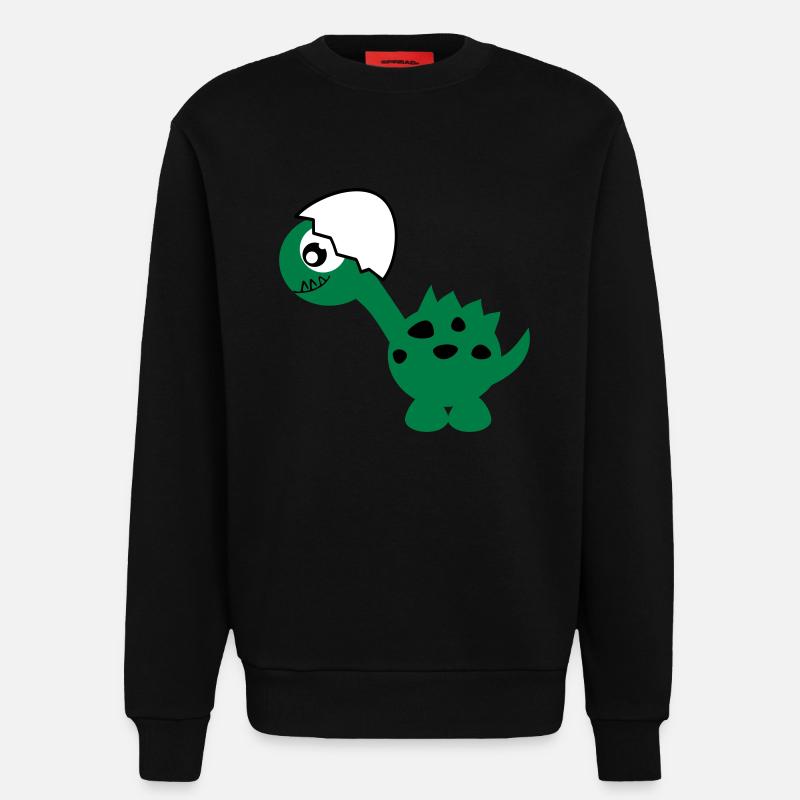 Dino - Monstamoons - Sweatshirt - made by SPREAD  - SOLID BLACK