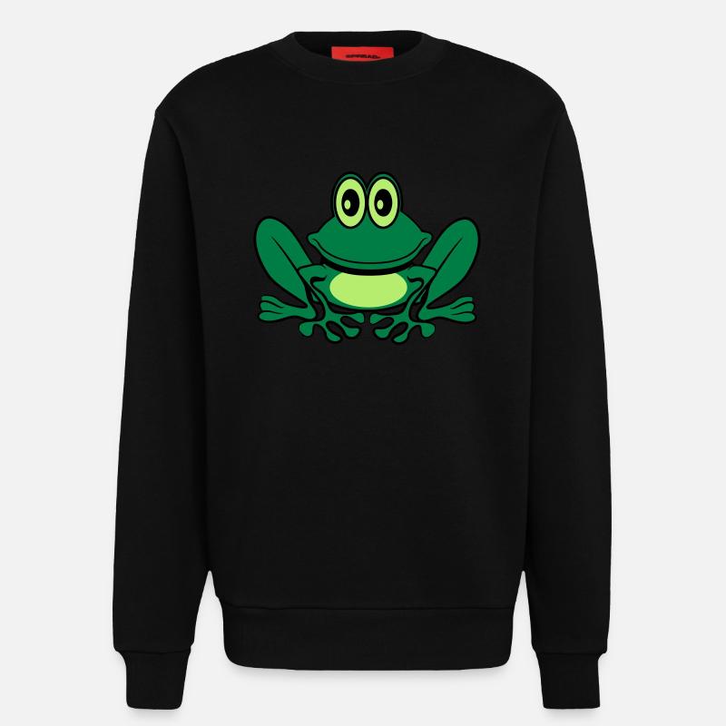 Frosch süss witzig - Sweatshirt - made by SPREAD  - SOLID BLACK