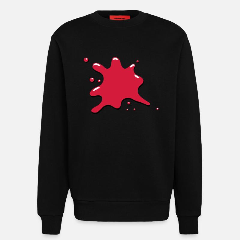 Klecks fleck blut - Sweatshirt - made by SPREAD  - SOLID BLACK