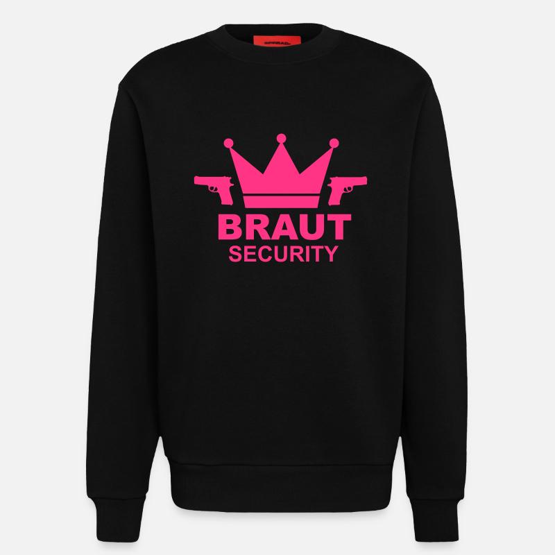 Braut Security JGA - Sweatshirt - made by SPREAD  - SOLID BLACK