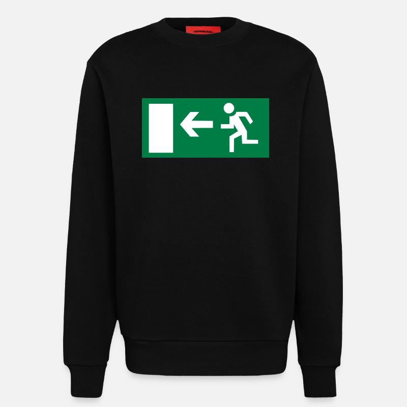 emergency exit - Sweatshirt - made by SPREAD  - SOLID BLACK