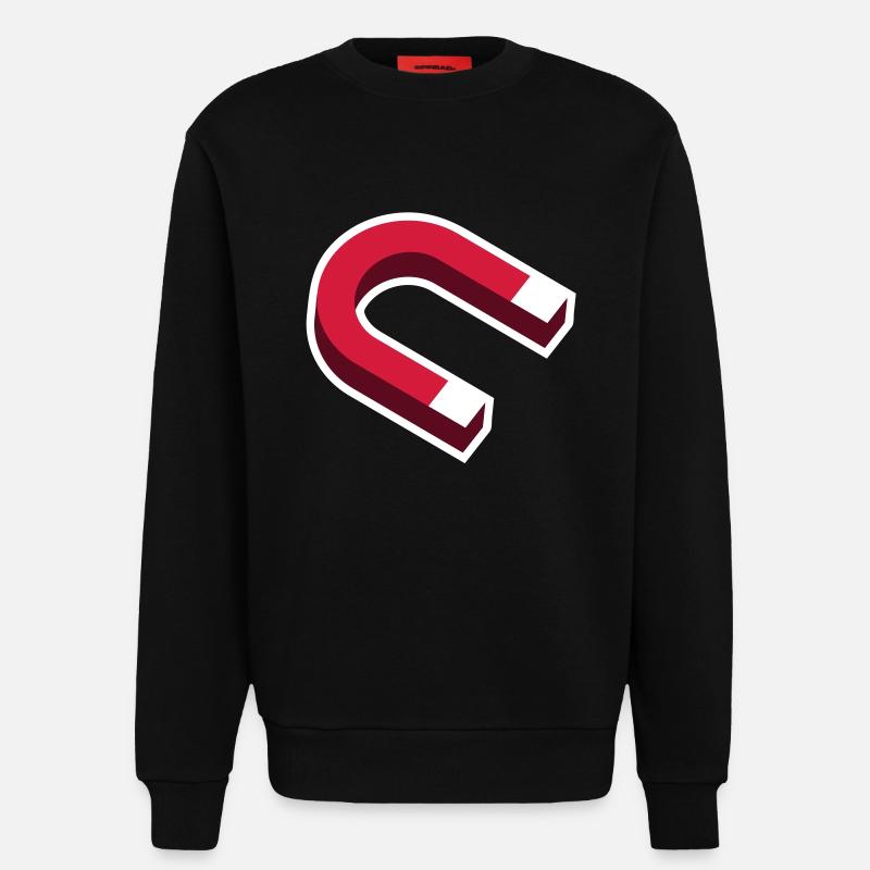 magnet aimant - Sweat bio décontracté fabriqué en UE - SOLID BLACK