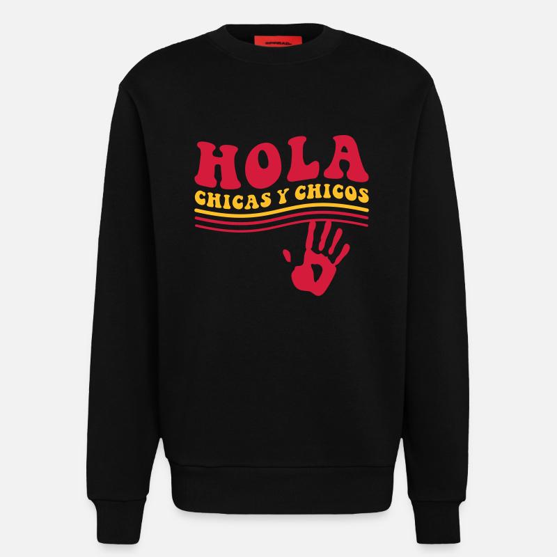 Hola chicas y chicos - Sweat bio décontracté fabriqué en UE - SOLID BLACK