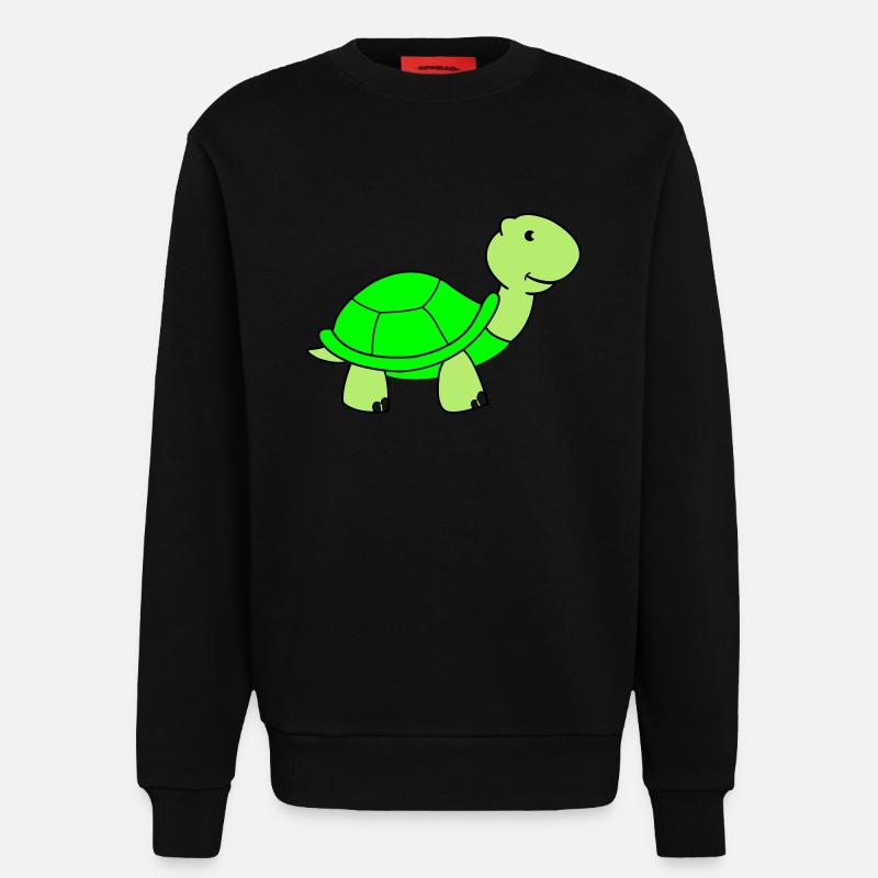 turtle - Sweatshirt - made by SPREAD  - SOLID BLACK
