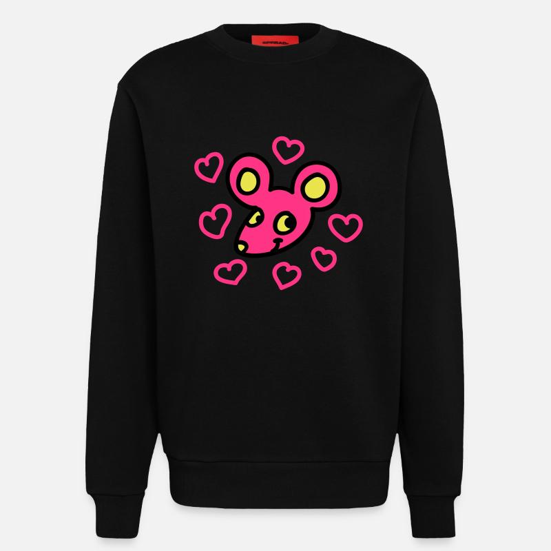 Verliebte Maus 3 - Sweatshirt - made by SPREAD  - SOLID BLACK