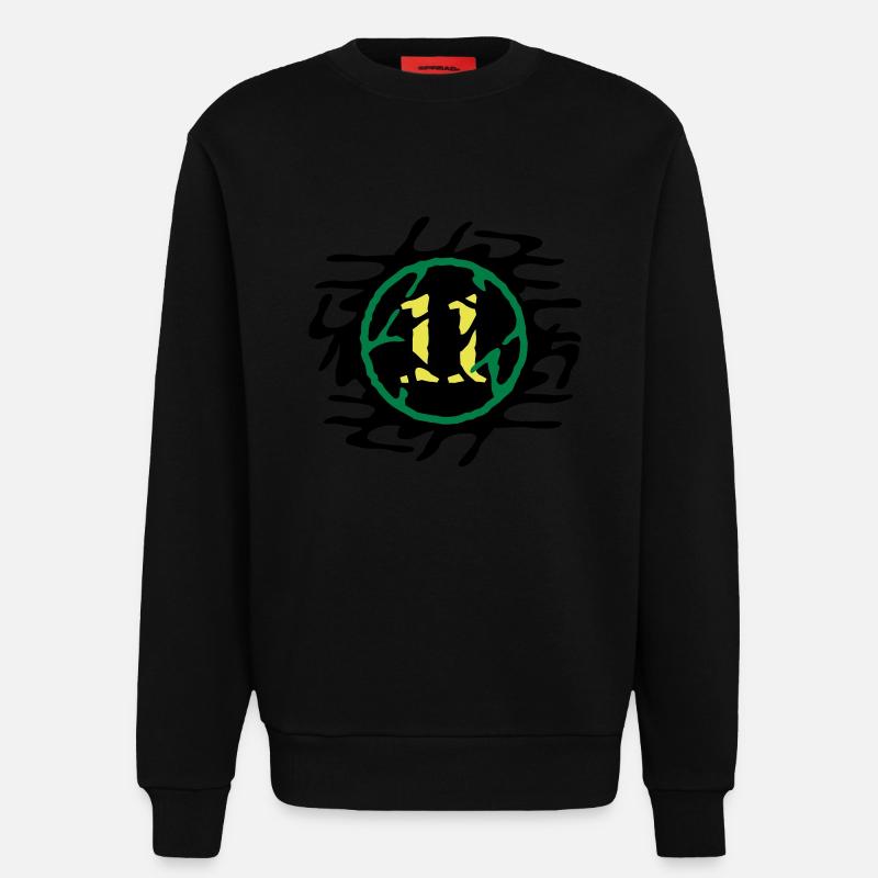 11_klecks_broken_vec_3fr - Sweat bio décontracté fabriqué en UE - SOLID BLACK