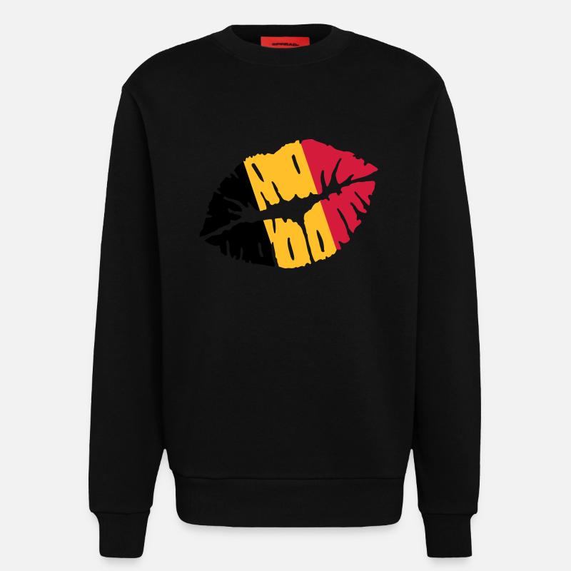 Belgium - Sweatshirt - made by SPREAD  - SOLID BLACK