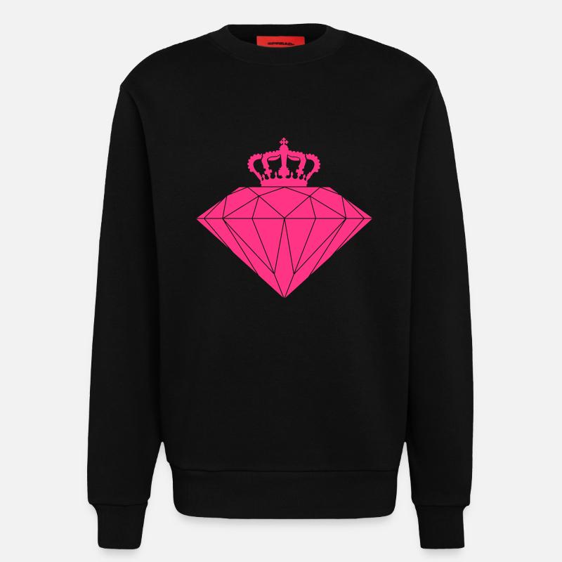 diamond_crown_dc6 - Sweatshirt - made by SPREAD  - SOLID BLACK