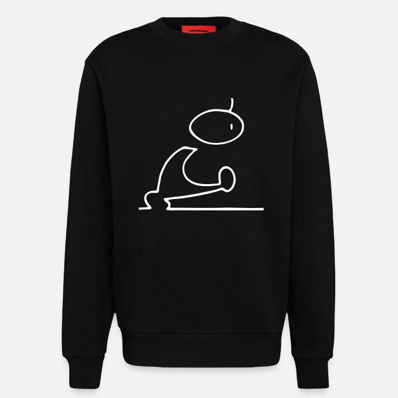 BlaBlaBla Techno Figur - Sweatshirt - made by SPREAD  - SOLID BLACK