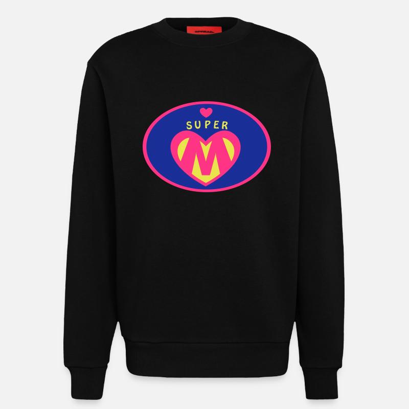 Super Mama Geschenk - Sweatshirt - made by SPREAD  - SOLID BLACK