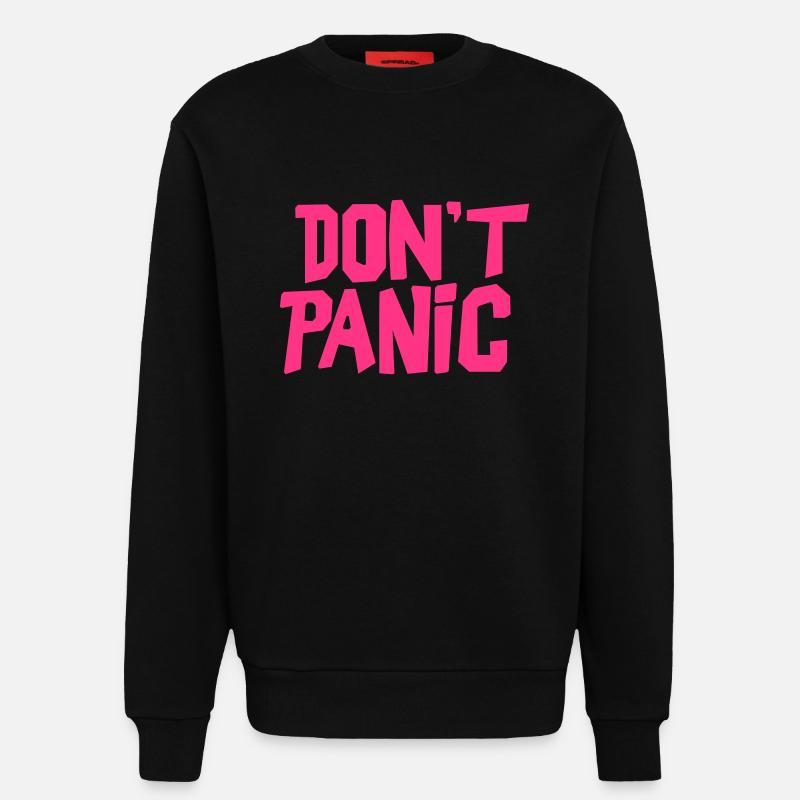 panique Dont ' - Sweat bio décontracté fabriqué en UE - SOLID BLACK