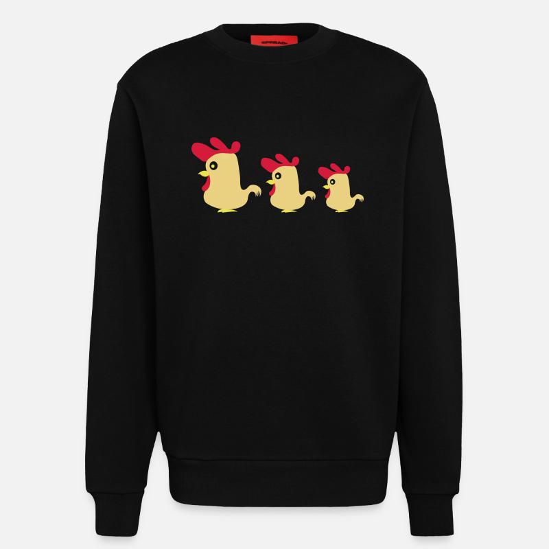 Hühner - Sweatshirt - made by SPREAD  - SOLID BLACK