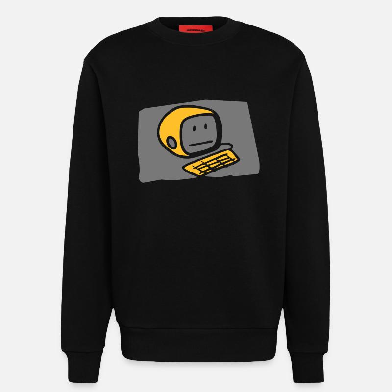 computer2_c - Sweatshirt - made by SPREAD  - SOLID BLACK
