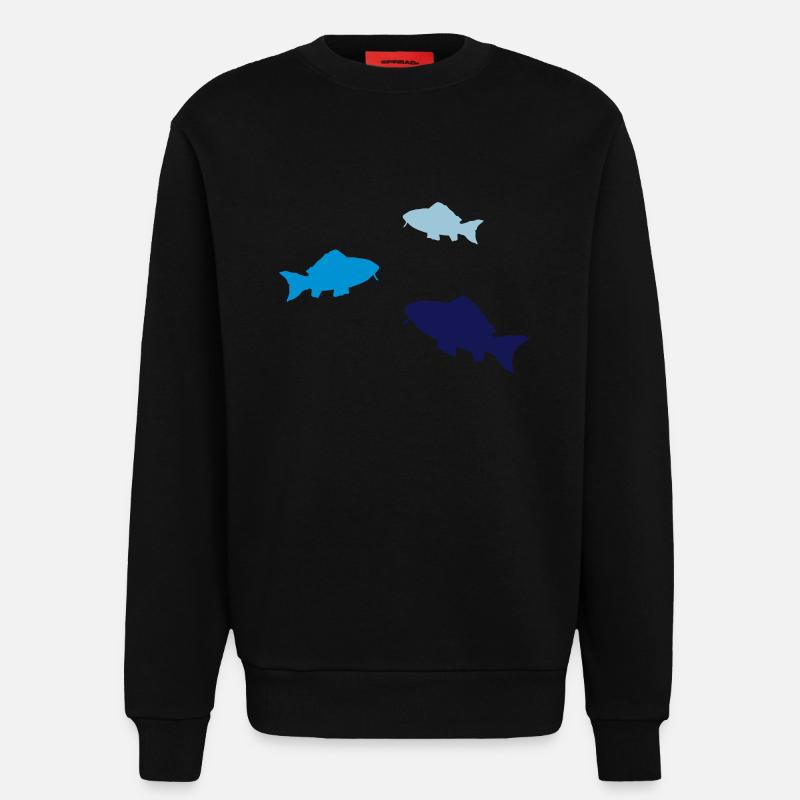 fische02 - Sweatshirt - made by SPREAD  - SOLID BLACK