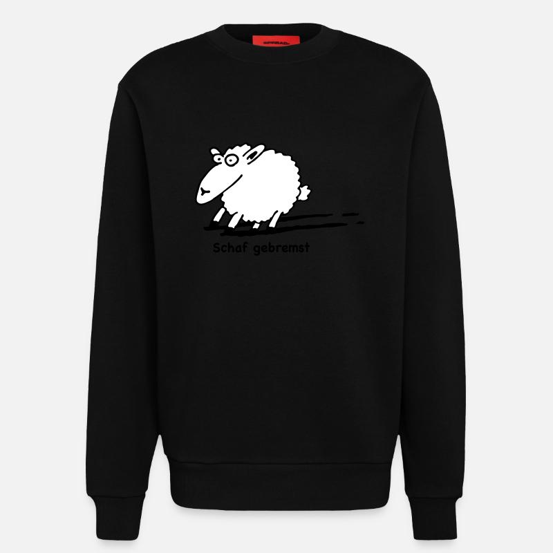 schaf_gebremst - Sweatshirt - made by SPREAD  - SOLID BLACK