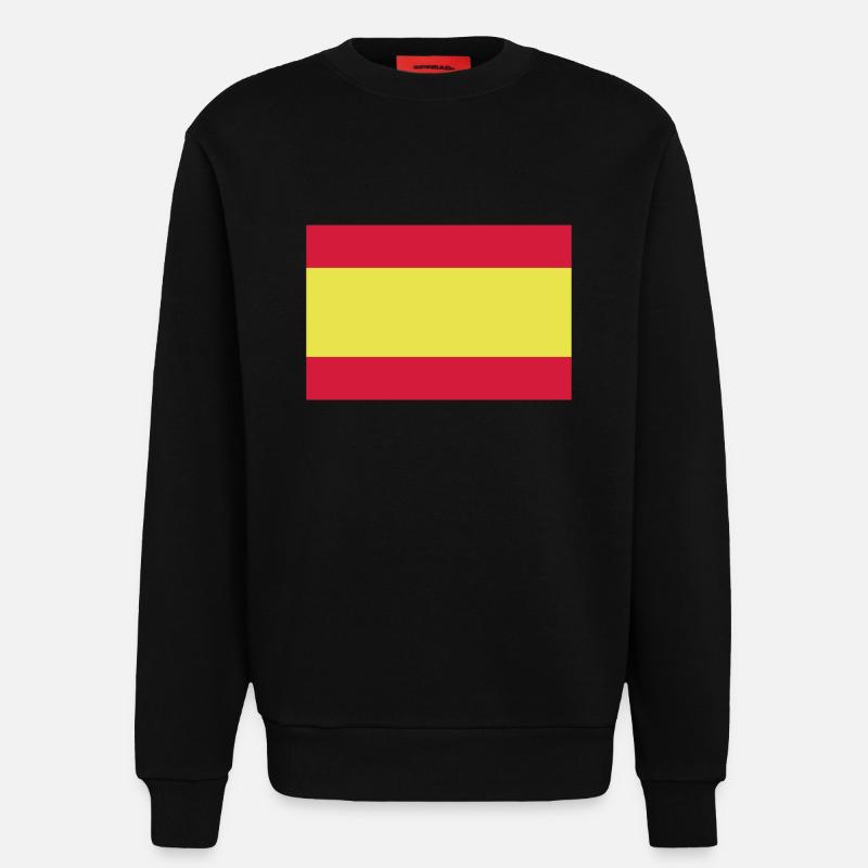 Flagge Spanien - Sweatshirt - made by SPREAD  - SOLID BLACK